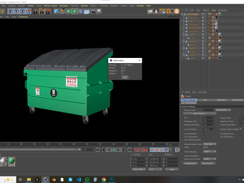 Garbage Container 3D Model