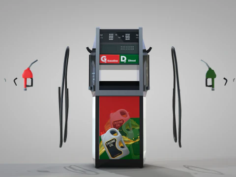 Gas della pompa del carburante Modello 3D