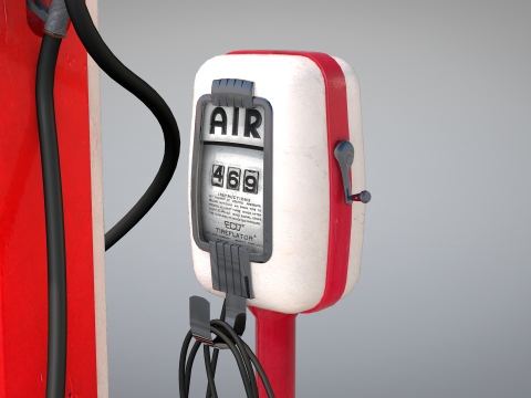 Building - Gas Pump Esso 50S Modelo 3D
