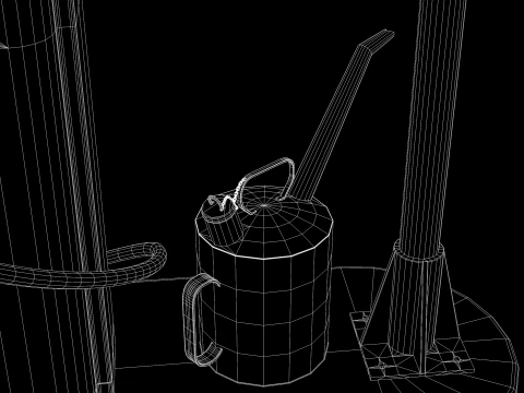 Building - Gas Pump Esso 50S 3D Model