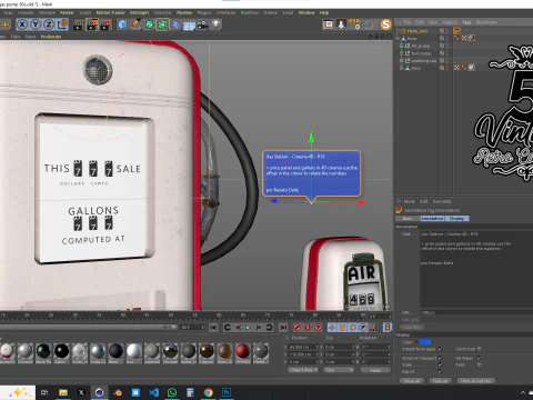 Building - Gas Pump Esso 50S 3D Model