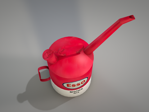 Gas Station Oil Can 50s Modèle 3D