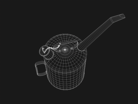 Gas Station Oil Can 50s Modèle 3D