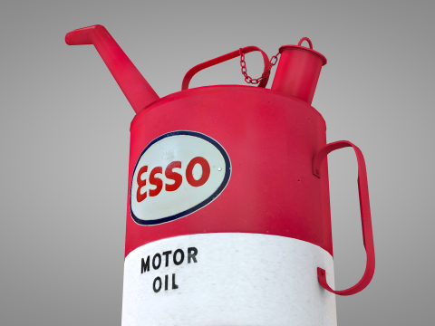 Gas Station Oil Can 50s Modèle 3D