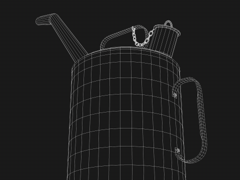 Gas Station Oil Can 50s Modèle 3D
