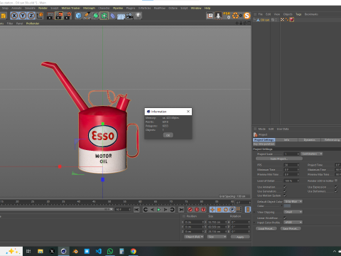 Gas Station Oil Can 50s Modèle 3D