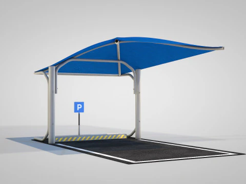 Car Parking Cover 3D Model