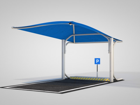 Car Parking Cover Model 3D