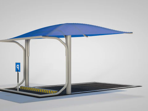 Car Parking Cover 3D Model