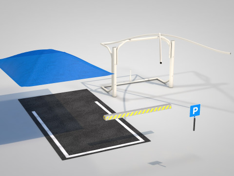 Car Parking Cover Model 3D