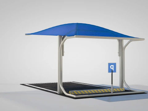 Car Parking Cover 3D Model