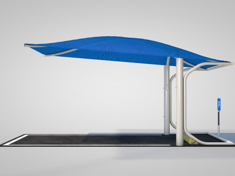 Car Parking Cover Model 3D