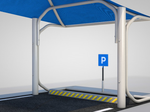 Car Parking Cover Model 3D