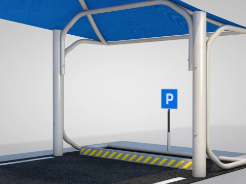 Car Parking Cover 3D Model