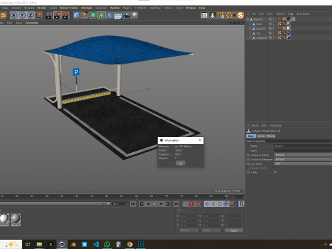 Car Parking Cover Model 3D