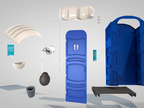 Portable Toilet Modelo 3D