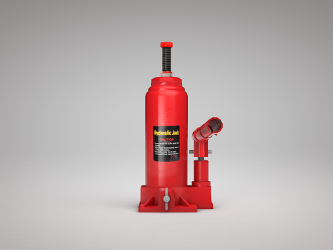 Hydraulic Jack Red 3Dモデル