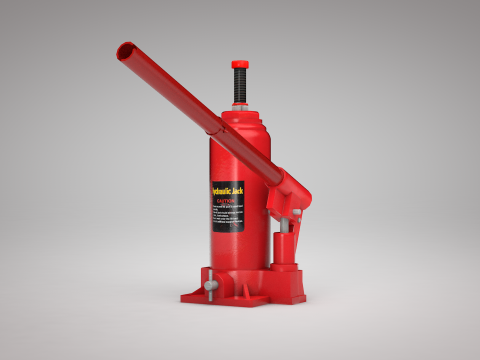 Hydraulic Jack Red 3Dモデル