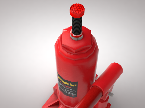 Hydraulic Jack Red 3Dモデル