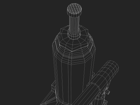 Hydraulic Jack Red 3Dモデル