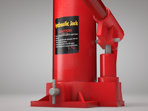 Hydraulic Jack Red 3Dモデル