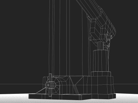 Hydraulic Jack Red 3D Model