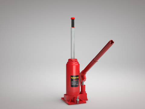 Hydraulic Jack Red 3Dモデル