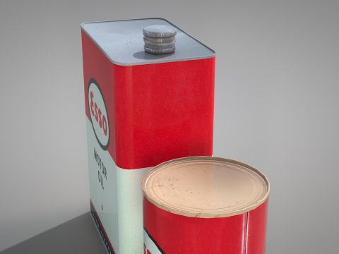 Esso Engine Oil Can 3D Model