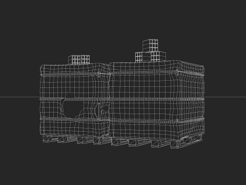 Brick stack - 9 holes 3D Модель