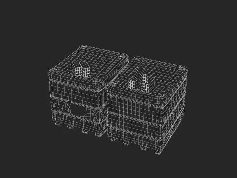 Brick stack - 9 holes 3D Model