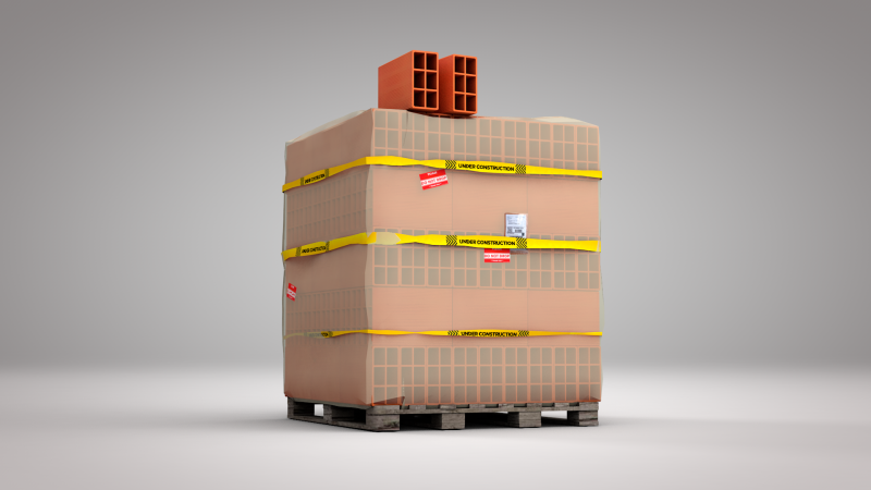 Brick Stack - 6 Holes Model 3D .c4d .max .obj .3ds .fbx .stl .blend