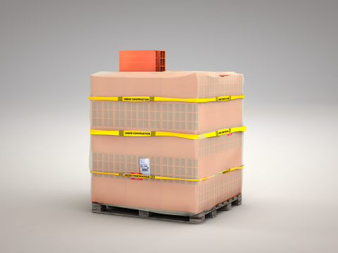 Brick Stack - 6 Holes Model 3D