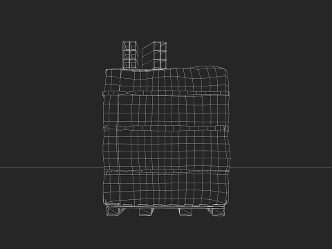 Brick Stack - 6 Holes Model 3D