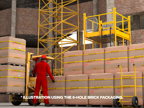 Brick Stack - 6 Holes Model 3D