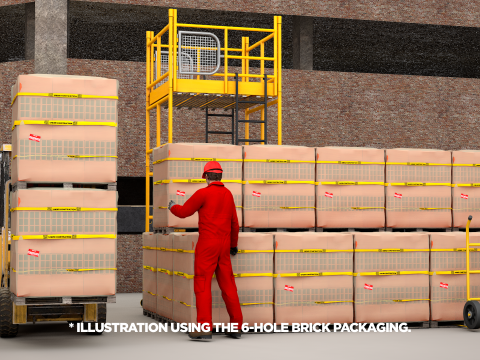 Brick Stack - 6 Holes Model 3D