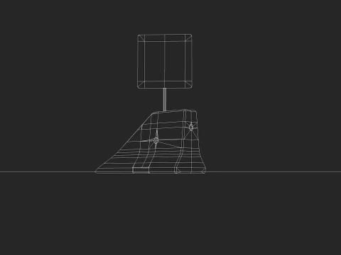 Concrete Road Barrier 3D Model