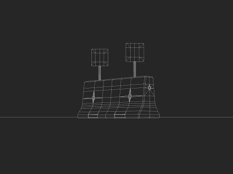 Concrete Road Barrier 3D Model