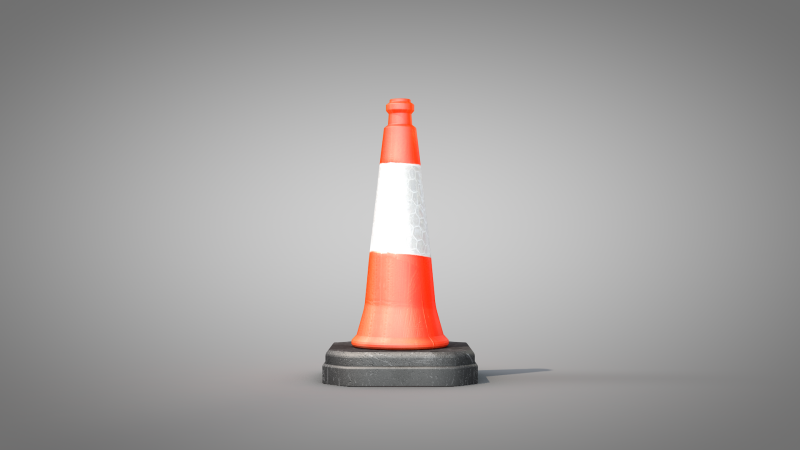 Traffic Cone Safety Modelo 3D .c4d .max .obj .3ds .fbx .stl .blend
