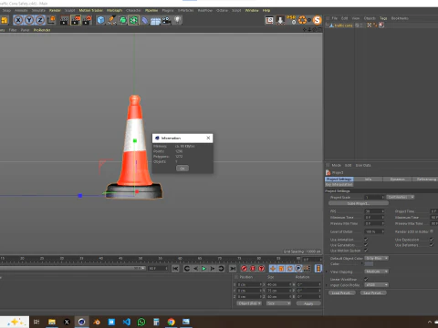 Traffic Cone Safety 3D Model