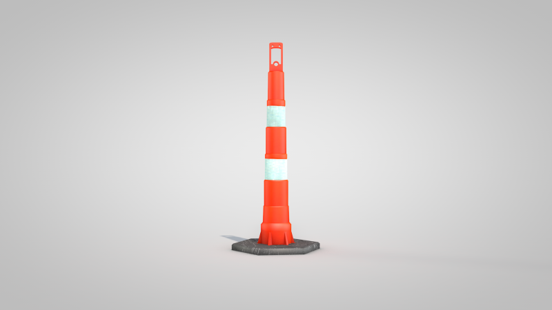 Channelizer Cone 3D Модель .c4d .max .obj .3ds .fbx .stl .blend