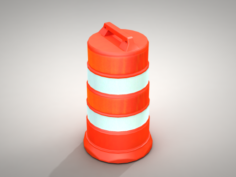 Traffic Barrels 3D 模型