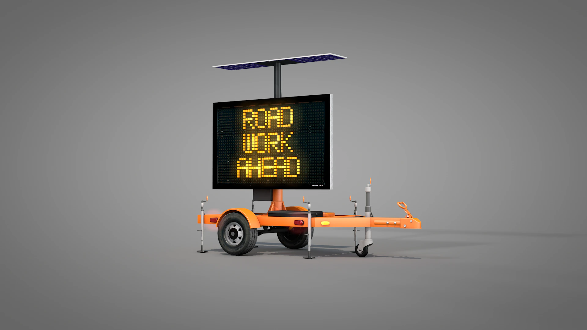 Trailer Message Sign 3D Model .c4d .max .obj .3ds .fbx .stl .blend 