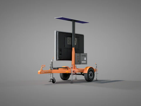 Trailer Message Sign 3D Model