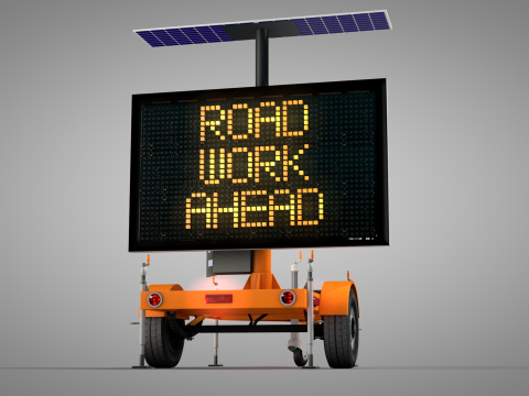 Trailer Message Sign 3D 模型