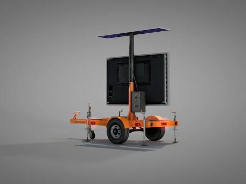 Trailer Message Sign 3D Model