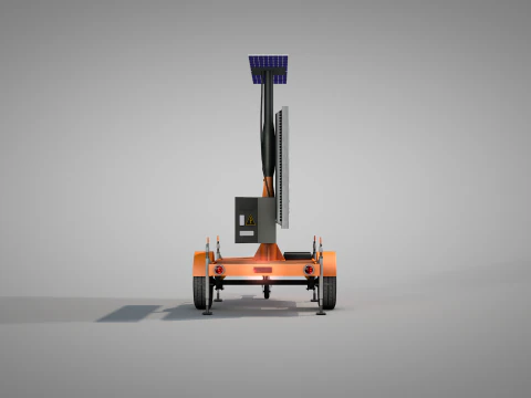 Trailer Message Sign 3D Model