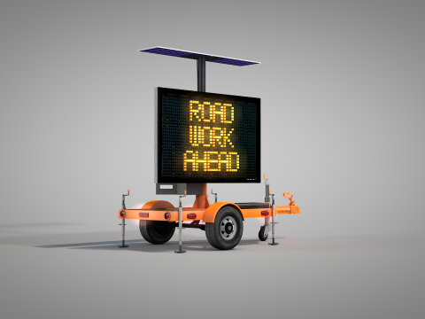 Trailer Message Sign 3D 模型