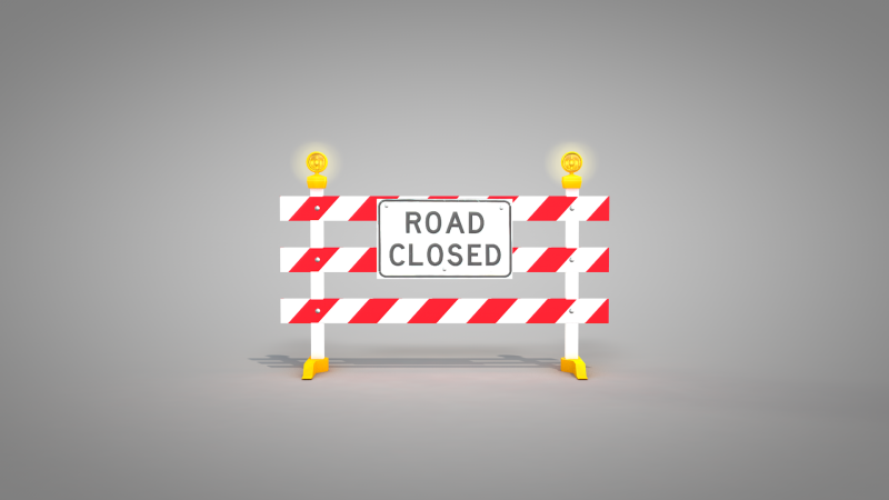 Traffic Road Close 3D 模型 .c4d .max .obj .3ds .fbx .stl .blend