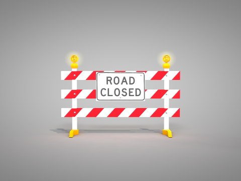 Traffic Road Close 3D 模型