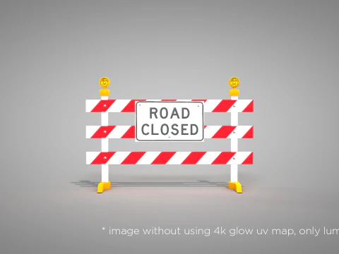 Traffic Road Close 3D Model